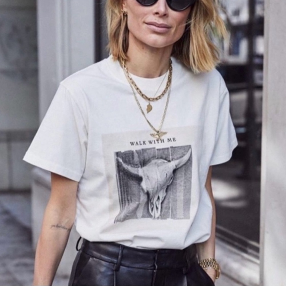 ANINE BING Lili Walk With Me Tee- size medium - Picture 2 of 6